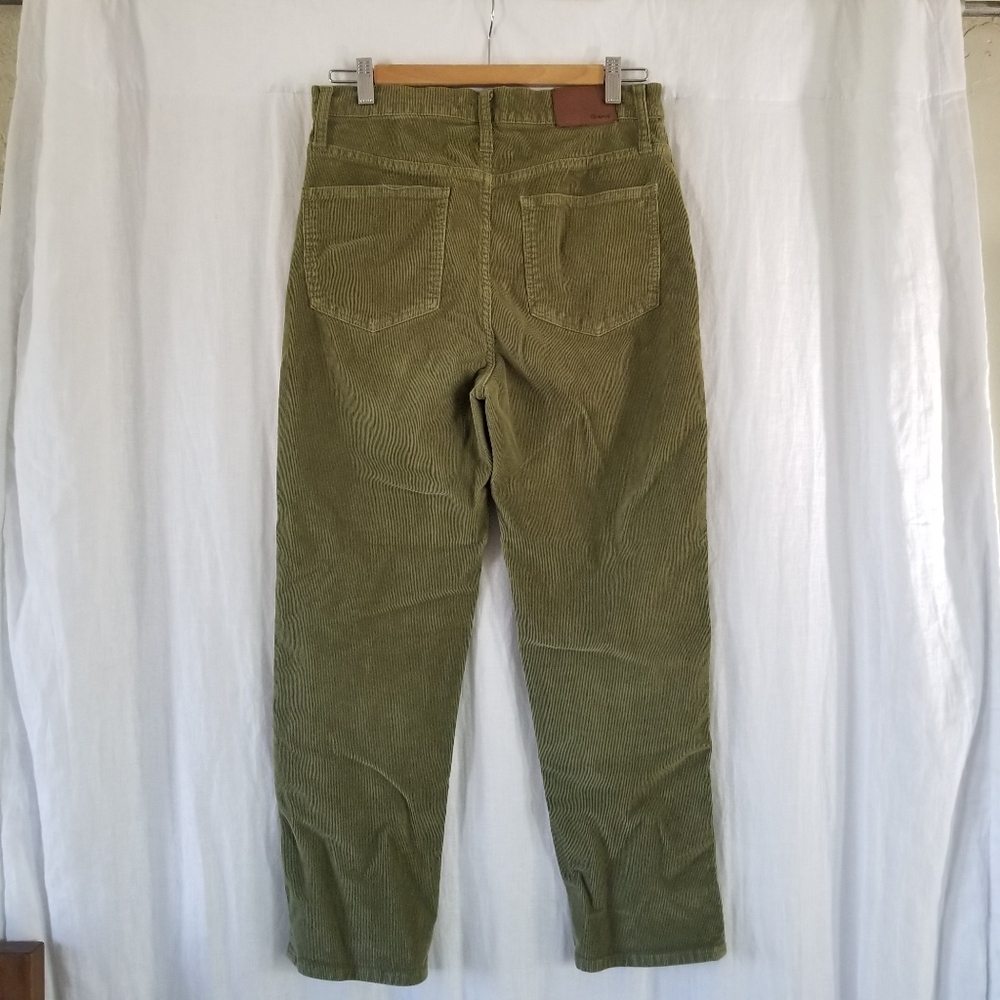 Madewell Olive Green Corduroy Straight Leg Pants - Picture 2 of 8